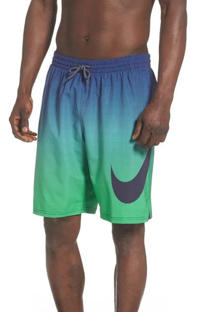 Shop Nike Swoosh Vital Volley Swim Trunks In Midnight Navy