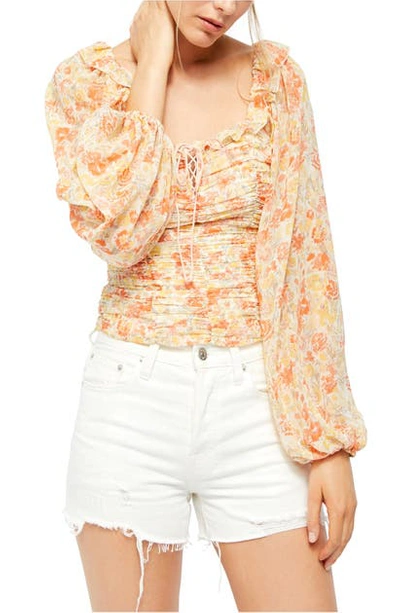 Shop Free People Mabel Print Blouse In Spring Combo