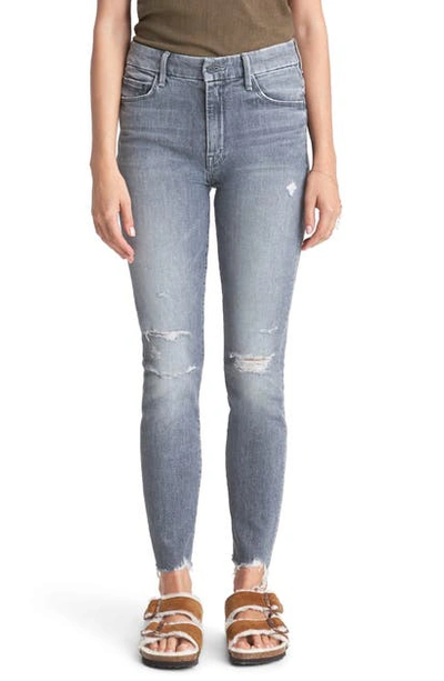 Shop Mother The Looker High Waist Nick Fray Ankle Skinny Jeans In Ace Of Spades