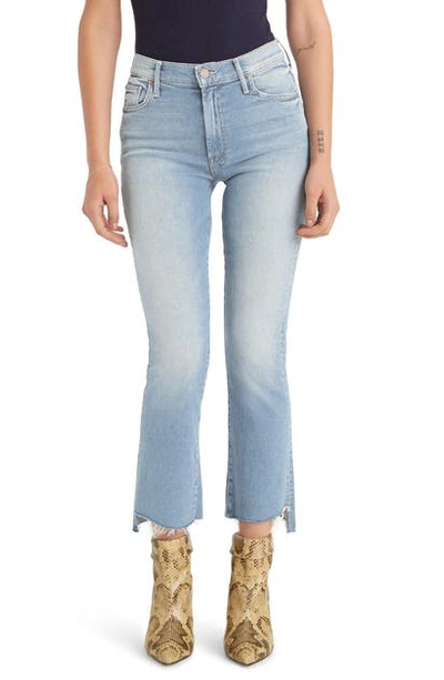 Shop Mother The Insider Crop Step Fray Jeans In Fresh Catch