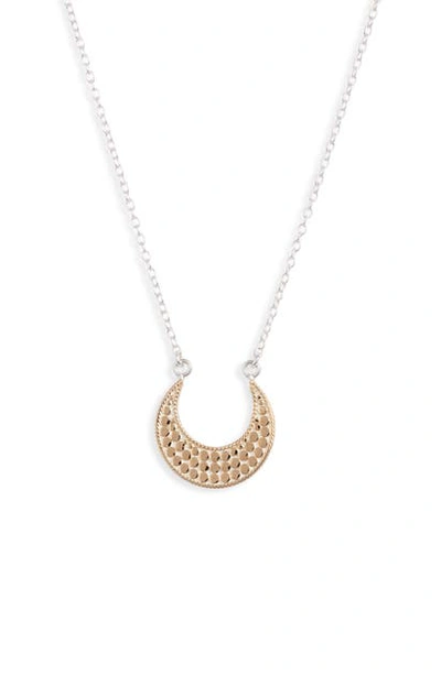 Shop Anna Beck Anna Back Reversible Half-moon Pendant Necklace (nordstrom Exclusive) In Gold/ Silver