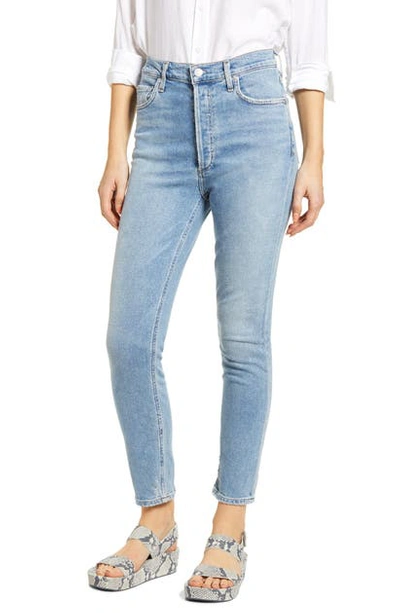 Shop Agolde Nico High Waist Ankle Slim Fit Jeans In Embark