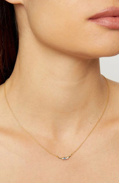 Shop Argento Vivo Sydney Cluster Crescent Pendant Necklace In Gold