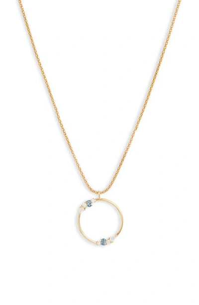Shop Argento Vivo Sydney Cluster Open Circle Pendant Necklace In Gold