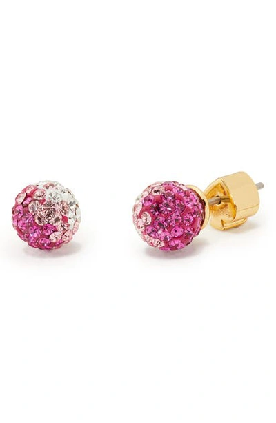 Shop Kate Spade Brilliant Statements Mini Stud Earrings In Pink Multi
