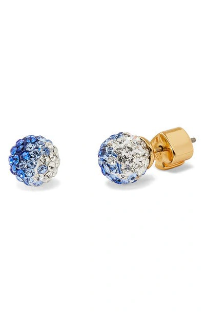 Shop Kate Spade Brilliant Statements Mini Stud Earrings In Blue