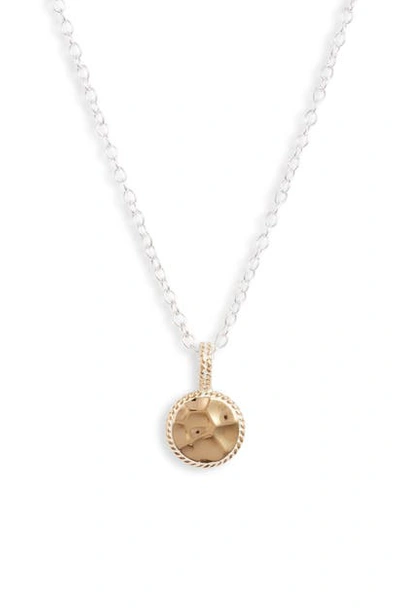 Shop Anna Beck Small Hammered Disc Pendant Necklace (nordstrom Exclusive) In Gold/ Silver