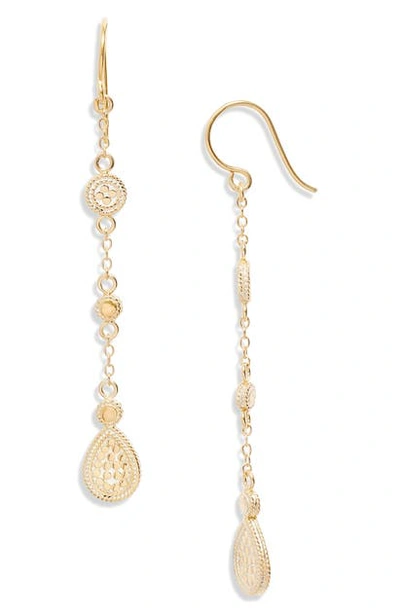 Shop Anna Beck Mixed Metal Chain Drop Earrings In Gold