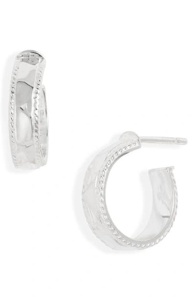 Shop Anna Beck Small Hammered Hoop Earrings (nordstrom Exclusive) In Silver