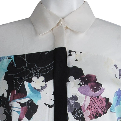 Pre-owned 3.1 Phillip Lim / フィリップ リム Floral Printed Silk Sheer Yoke Detail Shirt S In Multicolor