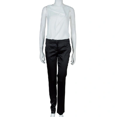 Pre-owned Philosophy Di Alberta Ferretti Black Satin Trousers S