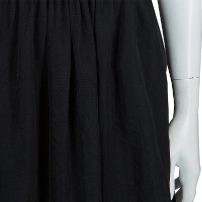 Pre-owned Miu Miu Black Gathered Mini Skirt S