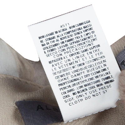 Pre-owned Alberta Ferretti Beige Silk Pleated Pintuck Detail Sleeveless Gown M