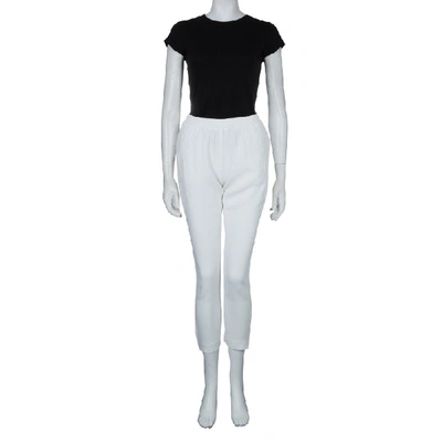 Pre-owned Stella Mccartney White Zip Detail Pants S