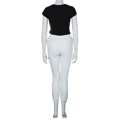 Pre-owned Stella Mccartney White Zip Detail Pants S