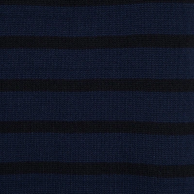 Pre-owned Alexander Wang T By  Navy Blue Striped Knit Upper Sheer Bottom Oversized Maxi Dress S