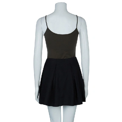 Pre-owned Miu Miu Black Pleated Wool Mini Skirt S