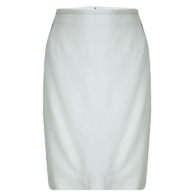 Pre-owned Dolce & Gabbana Light Grey Pencil Skirt L