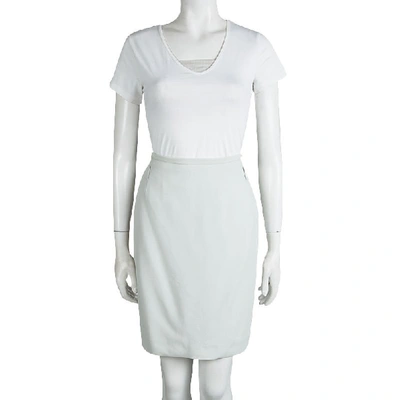 Pre-owned Dolce & Gabbana Light Grey Pencil Skirt L