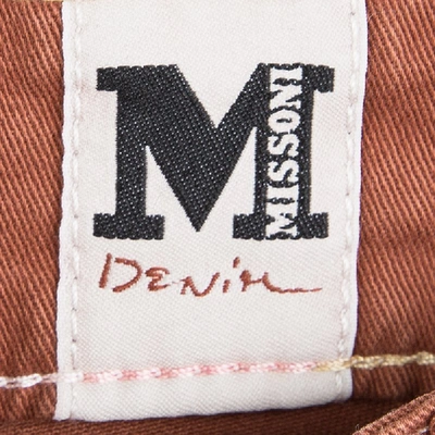 Pre-owned M Missoni Burnt Orange Denim Straight Fit Jeans L