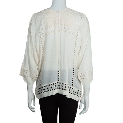 Pre-owned Isabel Marant Etoile White Embriodered Top S