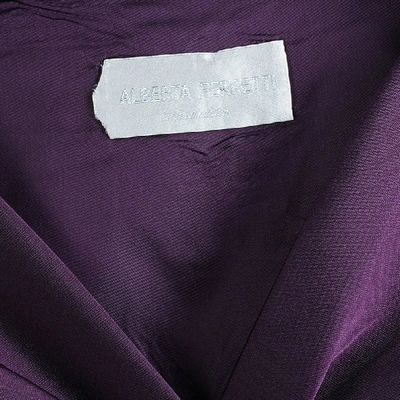 Pre-owned Alberta Ferretti Limited Edition Purple Silk Gown S