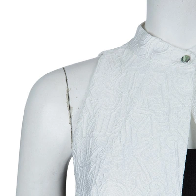 Pre-owned Mary Katrantzou White Textured Waistcoat M