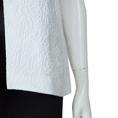 Pre-owned Mary Katrantzou White Textured Waistcoat M