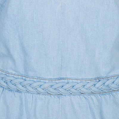 Pre-owned Valentino Blue Light Wash Denim Crossback Romper M