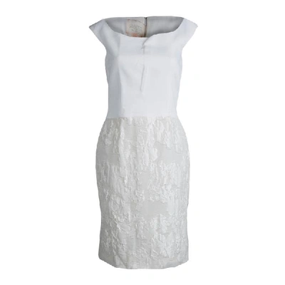 Pre-owned Giambattista Valli Off White Sleeveless Dress Xs