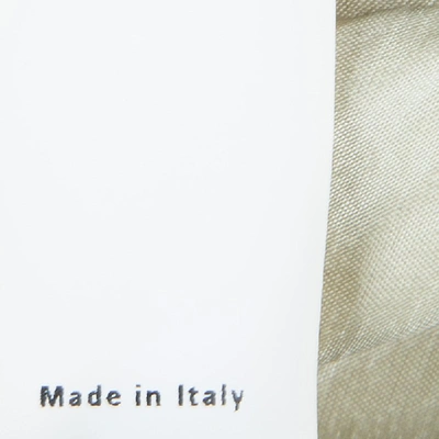 Pre-owned Alberta Ferretti Pistachio Green Linen Ruched Strapless Maxi Dress M