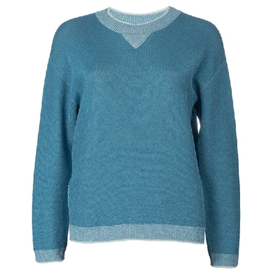 Pre-owned Sonia Rykiel Blue Shimmer Sweater S