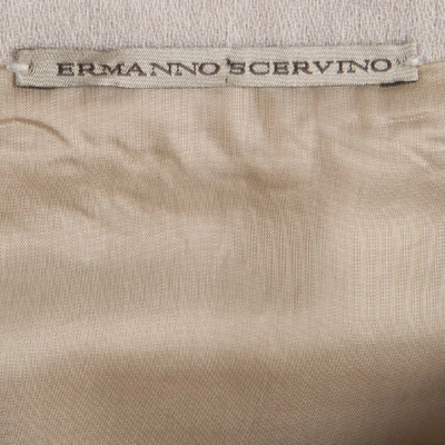 Pre-owned Ermanno Scervino Beige Wool Pleated Mini Skirt S