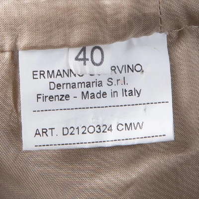 Pre-owned Ermanno Scervino Beige Wool Pleated Mini Skirt S