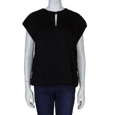 Pre-owned 3.1 Phillip Lim / フィリップ リム Black Draped Key Hole Chiffon Tie Detail Top S