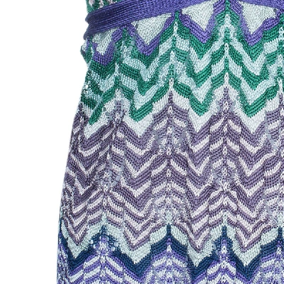 Pre-owned Missoni Zig-zag Knit Sleeveless Top M In Multicolor