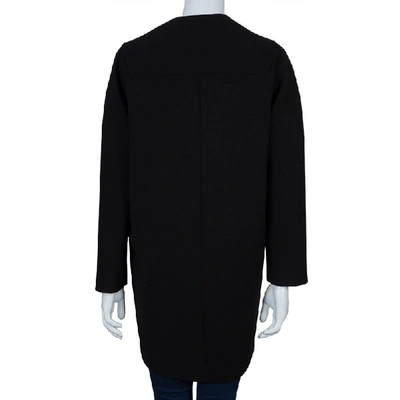 Pre-owned Balenciaga Black Embellished Cocoon Coat S