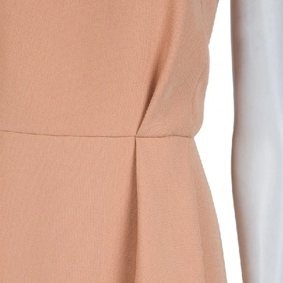 Pre-owned Marni Pale Orange Box Pleat Detail Sleeveless Dress M