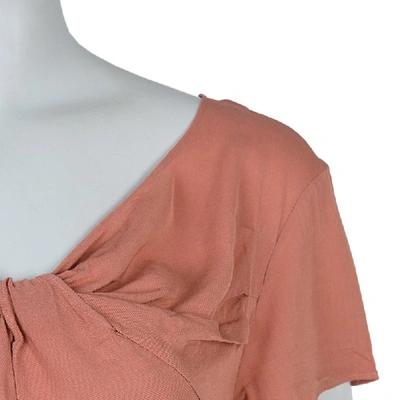 Pre-owned Marni Salmon Pink Twist Knot Neck Top S