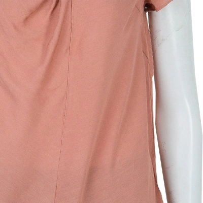 Pre-owned Marni Salmon Pink Twist Knot Neck Top S