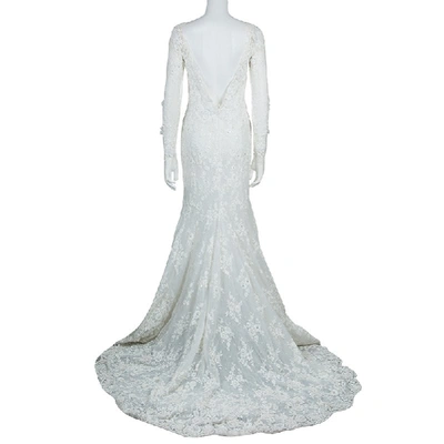 Pre-owned Zuhair Murad Spring 2014 Wedding Dress M In White