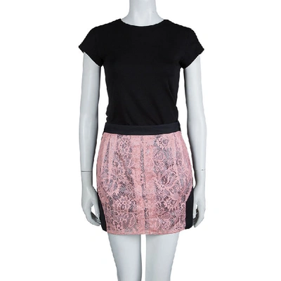 Pre-owned Balenciaga Pink Lace Sequin Embellished Skirt M