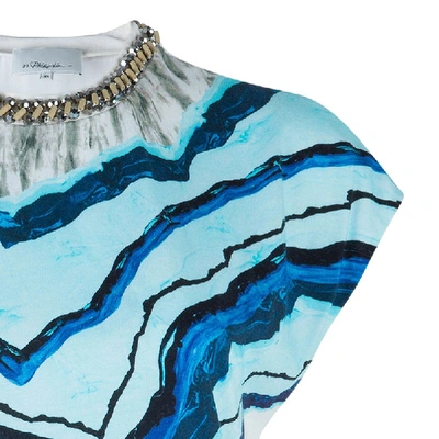Pre-owned 3.1 Phillip Lim / フィリップ リム Printed Chain Detail Crop Top Xs In Multicolor