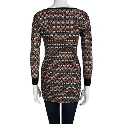 Pre-owned M Missoni Multicolor Patterned Sweater Tunic Xs