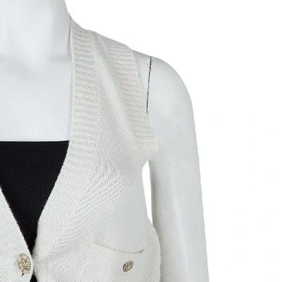 Pre-owned Chanel Cream Cashmere Vest S