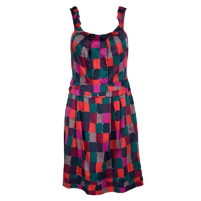 Pre-owned Marc By Marc Jacobs Multicolor Printed Cotton Tumbling Blocks Dress S