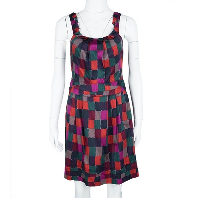 Pre-owned Marc By Marc Jacobs Multicolor Printed Cotton Tumbling Blocks Dress S