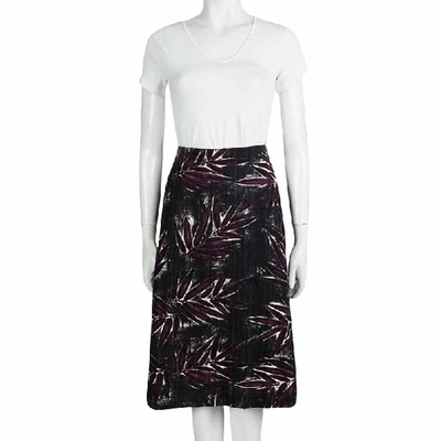 Pre-owned Marni Multicolor Textured Floral Printed Skirt M