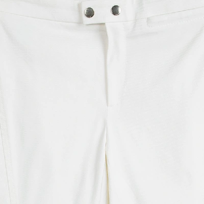 Pre-owned Gucci Cream High Waist Slim Fit Pants S