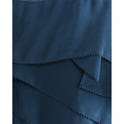 Pre-owned 3.1 Phillip Lim / フィリップ リム Blue Chiffon Draped Cowl Detail Sleeveless Maxi Dress S